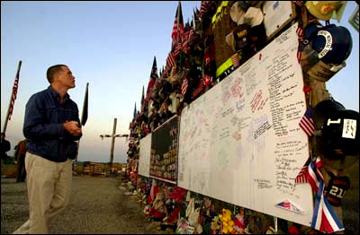 A memorial wall is built for our Flight 93 angels