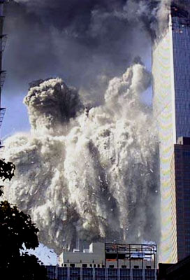 The South Tower collapses