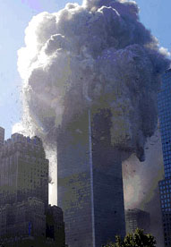 The North Tower collapses