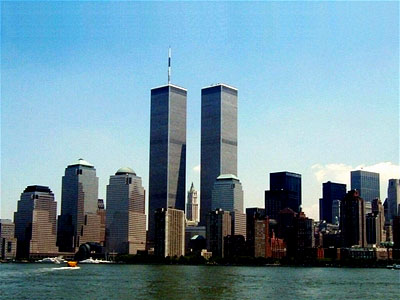 Before the attack: The Twin Towers dominate the magnificent New York skyline